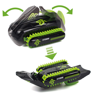  ماشین کنترلی تانک دوزیست آب و خاک سبز Amphibious Car Waterproof Remote Control 1:16 -اسباب بازی